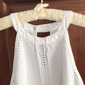 White cotton sleeveless top